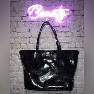 Kate Spade EUC Harmony Metro Black Lattice Patent Leather Tote